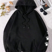 Talk To The Paw hættetrøje – varm fleece unisex trøje med hundeprint