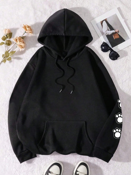 Talk To The Paw hættetrøje – varm fleece unisex trøje med hundeprint