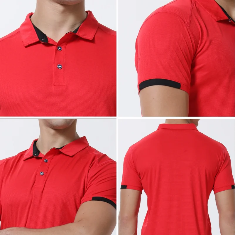 Veltrano Polo herre kortærmet polyester med krave ensfarvet