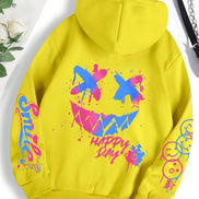 Smiley hættetrøje – unisex hoodie i afslappet pasform