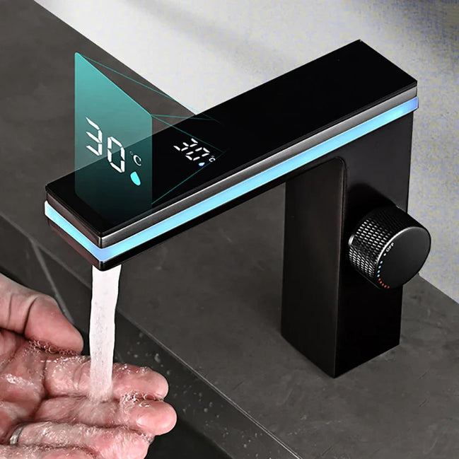 HydraLume Flow håndvaskarmatur – med LED-indikator