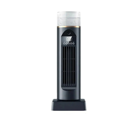 Kompaktný vežový ventilátor so 6 rýchlosťami, osciláciou a nádržkou na vodu – Aerivo