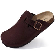 Corvelis Unisex Clogs i Ruskind med Korkfodseng
