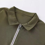 Virello Poloshirt med Half-Zip og Korte Ærmer Slim Fit