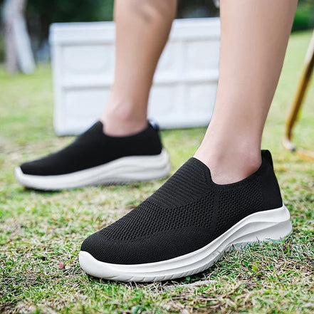 Sorvix Herre Slip-On Sneakers i Åndbart Tekstil