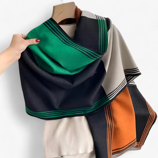 Velira tørklæde til kvinder med geometrisk mønster og oversized design