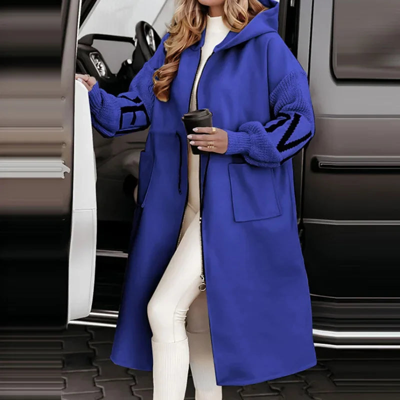 Alvira Elegant Hættet Cardiganfrakke