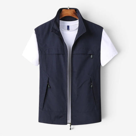 Herre utility vest med lynlås og flere lommer – Travikon