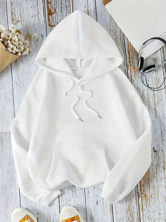 Geometrisk Skull Hoodie – Unisex hættetrøje med fleecefor og afslappet pasform