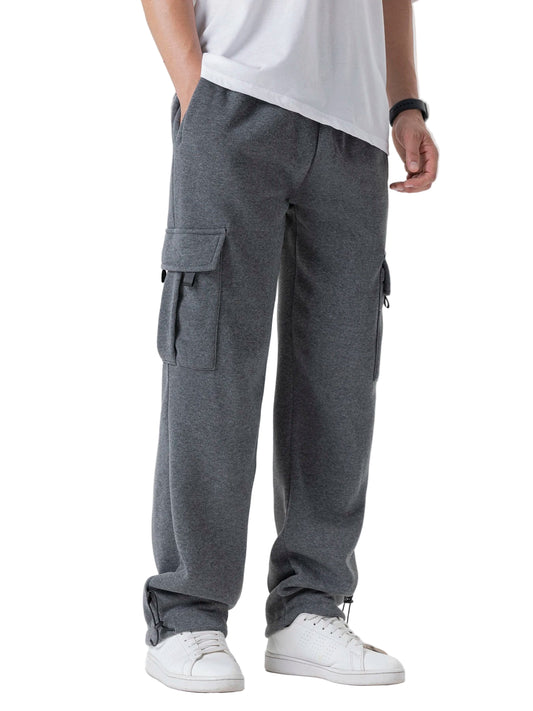 Narell joggingbukser til mænd – afslappede bukser med flere lommer og snøre i taljen