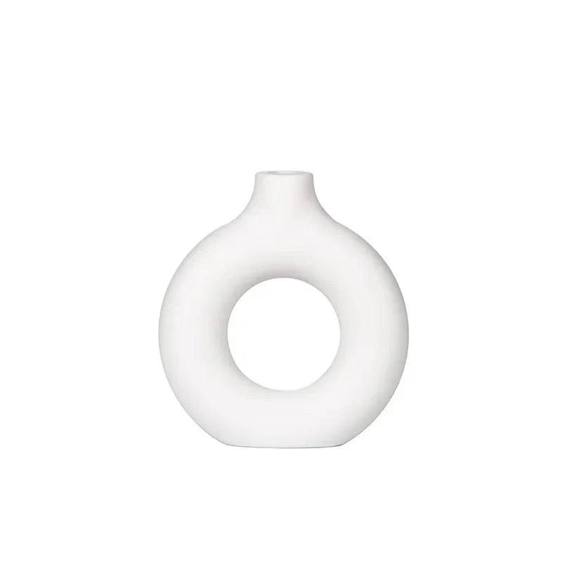 Lomira Dekovase med Rund Donutform og Åben Midte