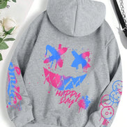 Smiley hættetrøje – unisex hoodie i afslappet pasform