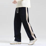Herre sweatpants i ribstruktur med elastisk talje og afslappet pasform – bukser til hverdag og fritid – Corvian