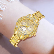 Liora Smykkesæt & Armbåndsur – Kvinder Quartz Ur med Smykker (4-dele)