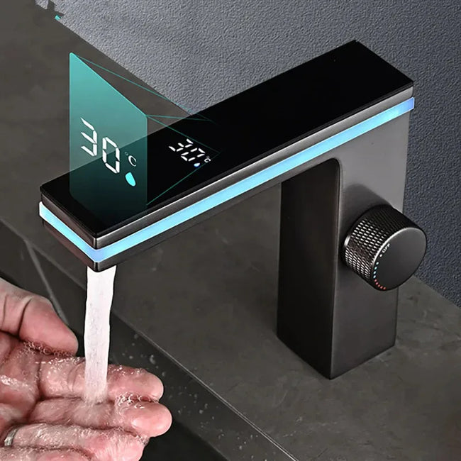 HydraLume Flow håndvaskarmatur – med LED-indikator