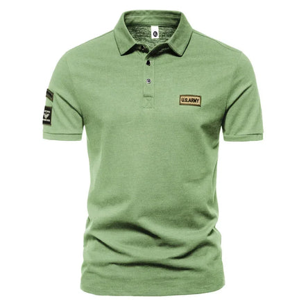 Zenviro Polo herre kortærmet polyester med knaplukning ensfarvet