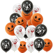 Halloweenske balóny s odtlačkami rúk a motívmi lebiek – Hallowyn