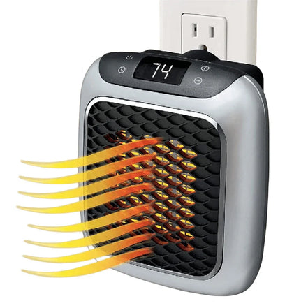 Norvexa Kompakt Stikdåse Varmeblæser 400/800W med Termostat og Display