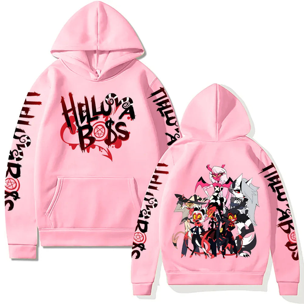 Sorina hættetrøje – unisex sweatshirt med grafisk motiv
