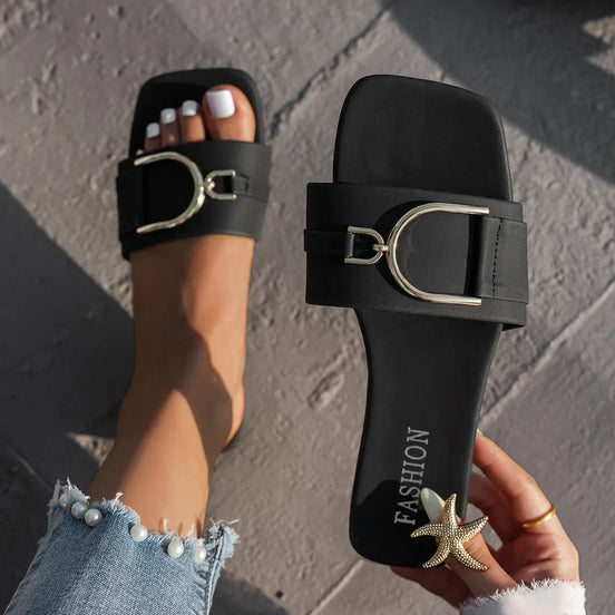 Női slip-on papucsok lapos talppal – Eloria
