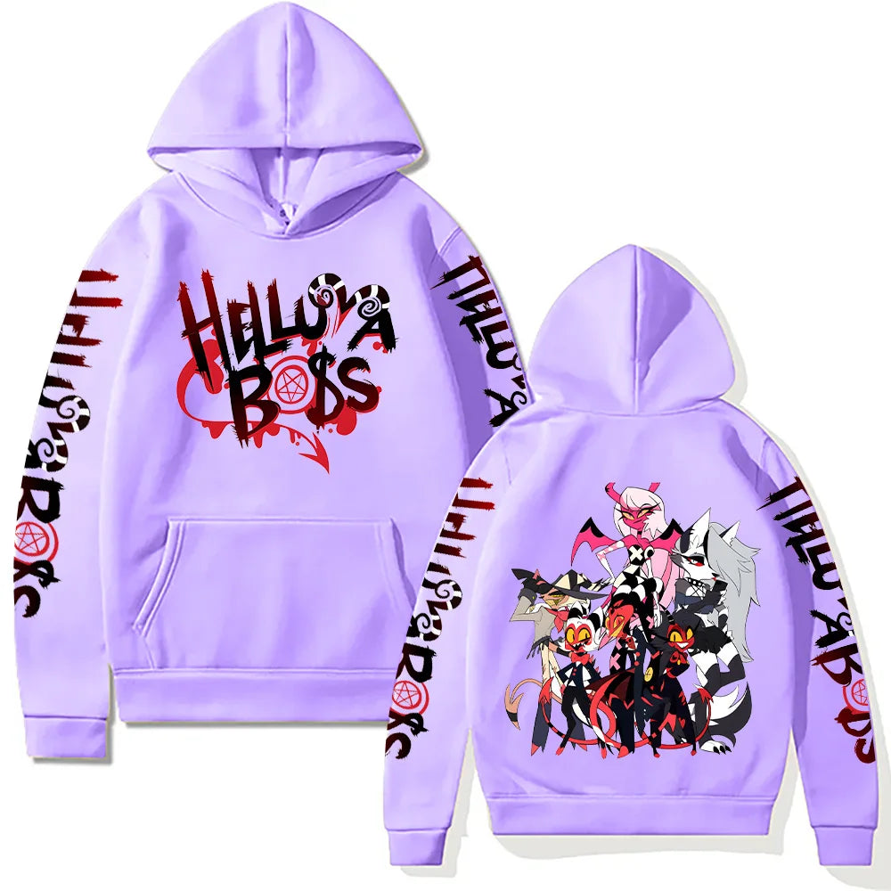 Sorina hættetrøje – unisex sweatshirt med grafisk motiv