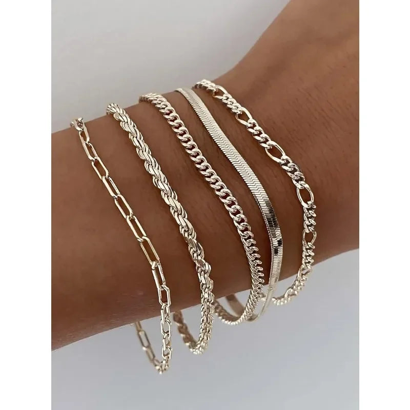 Lagdelte kædearmbånd – Vintage Glam