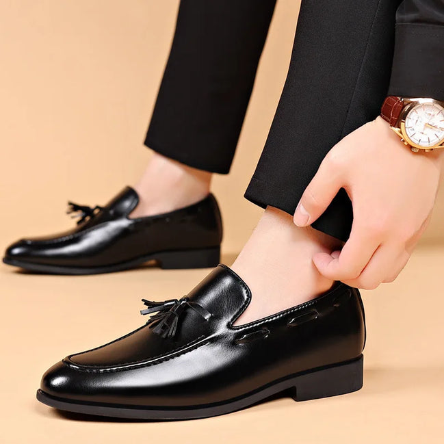 Valmoro Herresko med Rund Tå og Slip-On Design