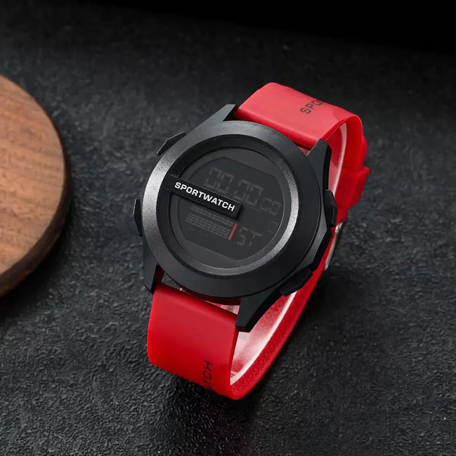 Velcronix Sport LED armbåndsur med digital visning og silikonerem
