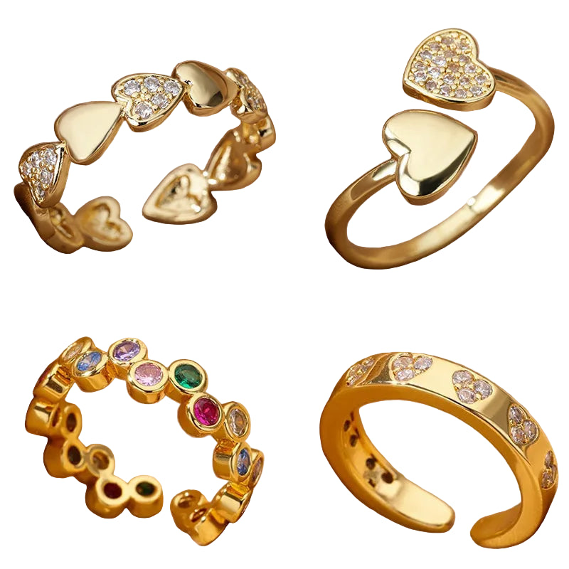 Serava ring – Justerbar rustfri stålrings med zirkon