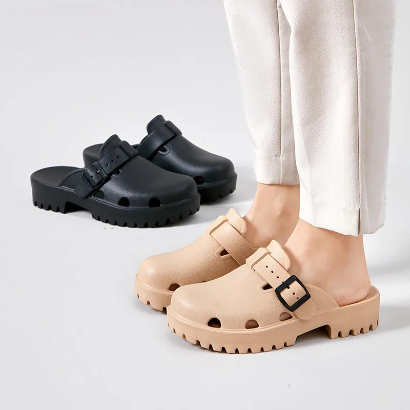 Larevia Dame Plateau-Sandaler med Justerbar Spænde