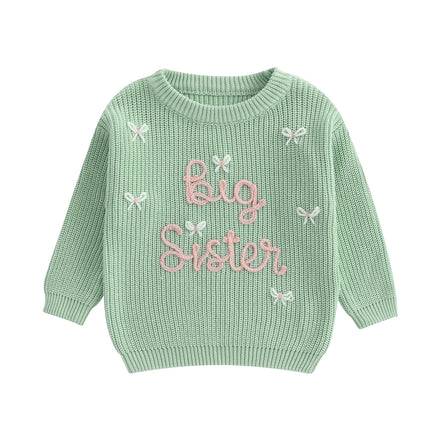 Bella Striktrøje med Broderi