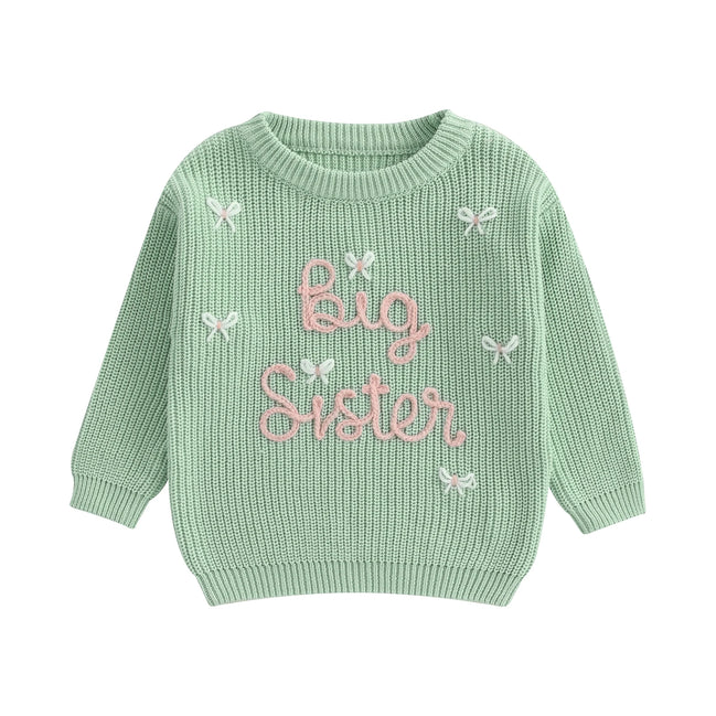 Bella Striktrøje med Broderi