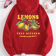 Lemon Hoodie med citronprint