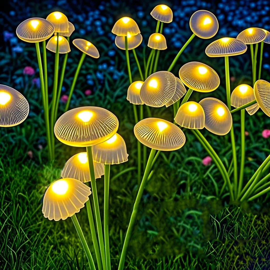 Solární zahradní svítidla se 6 LED světelnými hlavicemi, sada 2 kusů – Solmirea