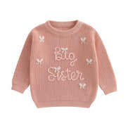 Bella Striktrøje med Broderi