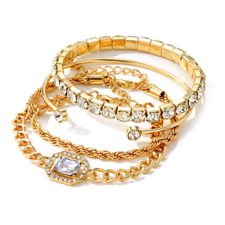 Lonara armbåndssæt – Sæt med 4 justerbare metalarmbånd