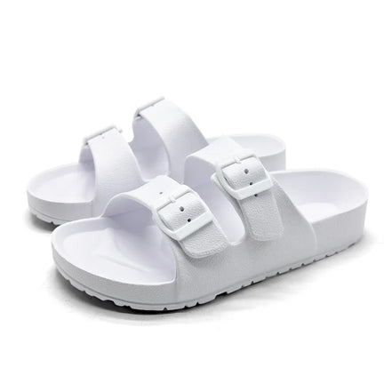 Solmera Unisex Slides med Justerbar Spænde og Flad Sål