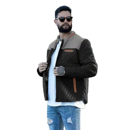 Herrejakke i Polyester med Lynlås