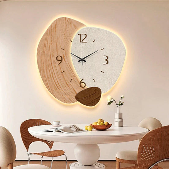 Veliora eliptické nástěnné hodiny – 30 nebo 40 cm se svítícími ručičkami