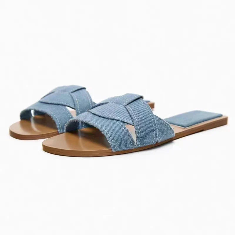 Lunessa dámské sandály – slip-on sandály s mašlí