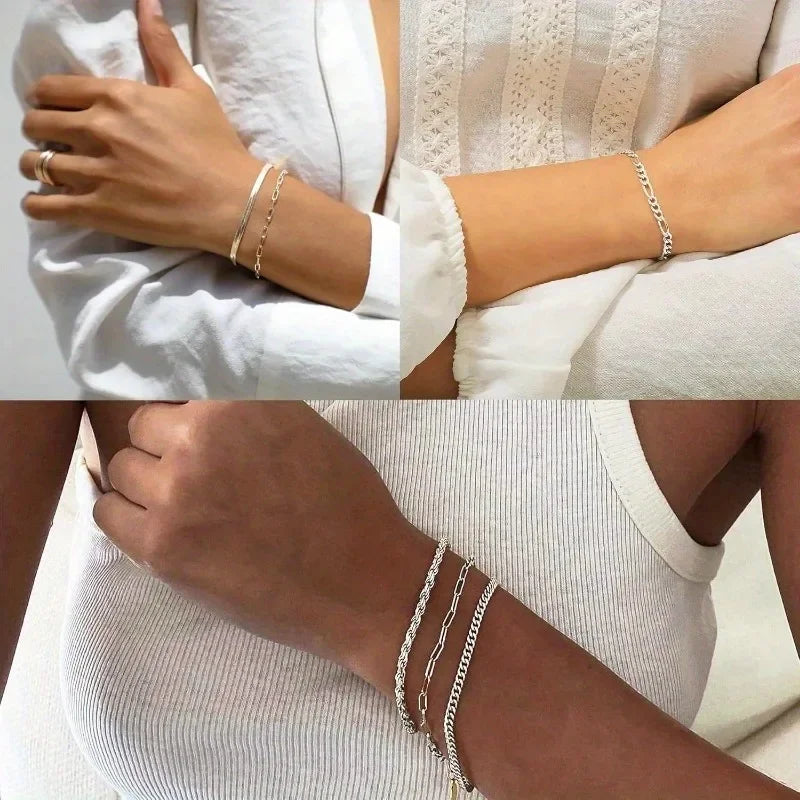 Lagdelte kædearmbånd – Vintage Glam