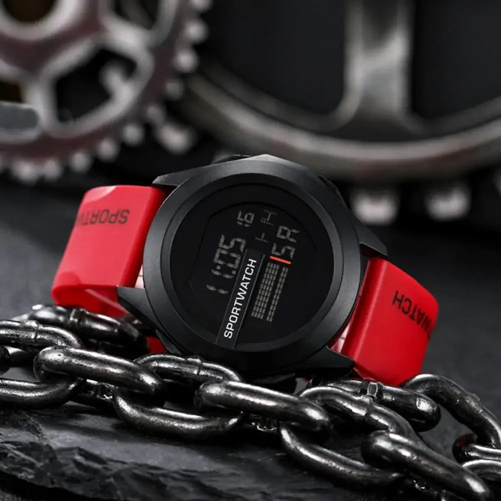 Velcronix Sport LED armbåndsur med digital visning og silikonerem