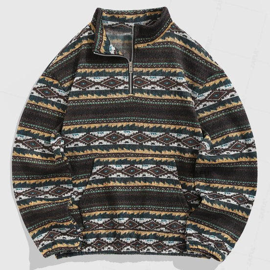 RetroEthno Pletený svetr – Unisex