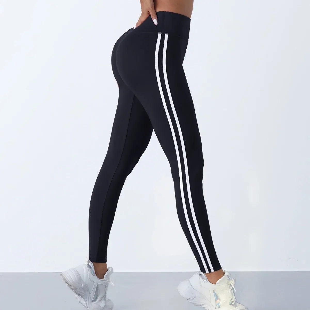 Almara Sømløse Leggings – Høj Talje med Struktureret Design