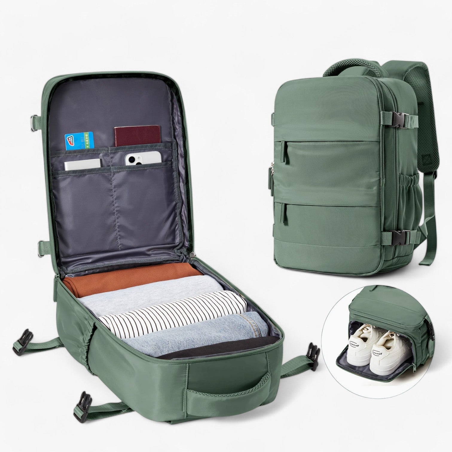 Travello kabine-rygsæk – kompakt design med organiserede rum