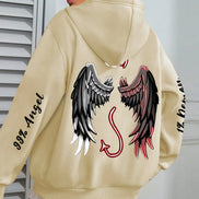 Angel & Devil hættetrøje – unisex sweatshirt med print