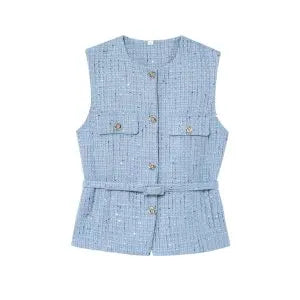 Stilfuld ærmeløs blazer