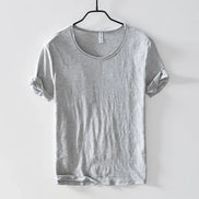 Norevia T-shirt herre kortærmet bomuld rund hals ensfarvet