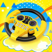 DriveFun legetøjsrat – rat til børn med sugekop og speedometer