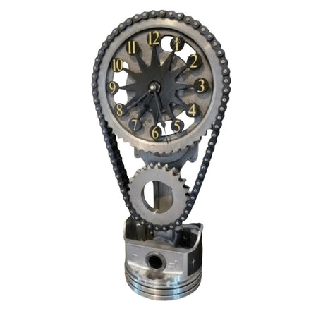 Gearonix metal bordur – industrielt design med roterende tandhjul
